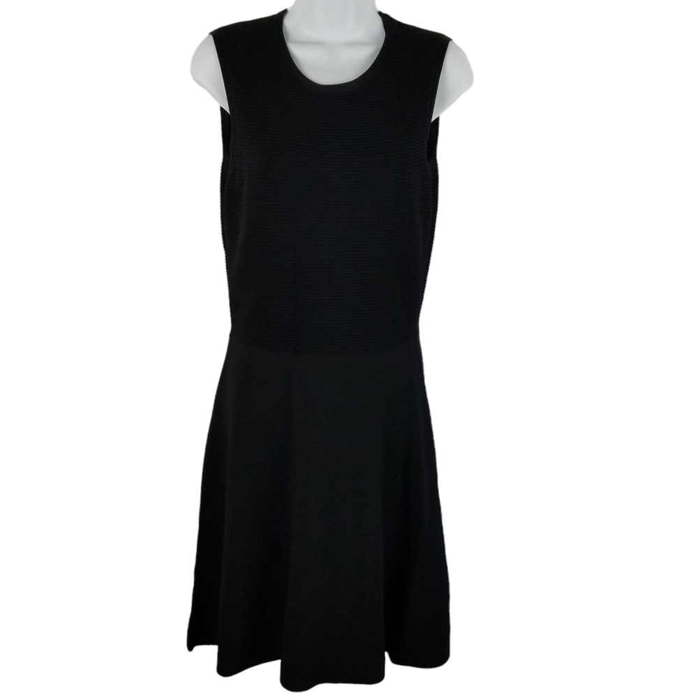 Boss Hugo Boss Fit and Flare Above the Knee Black Dress Women's Size Medium